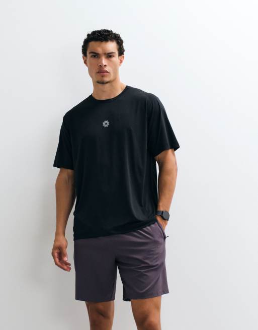 Jack & Jones Sports quick dry ribstop training t-shirt in black, 3 of 5