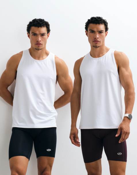 Jack & Jones Sports set van 2 jersey baselayer shorts in zwart en bordeauxrood - view 1