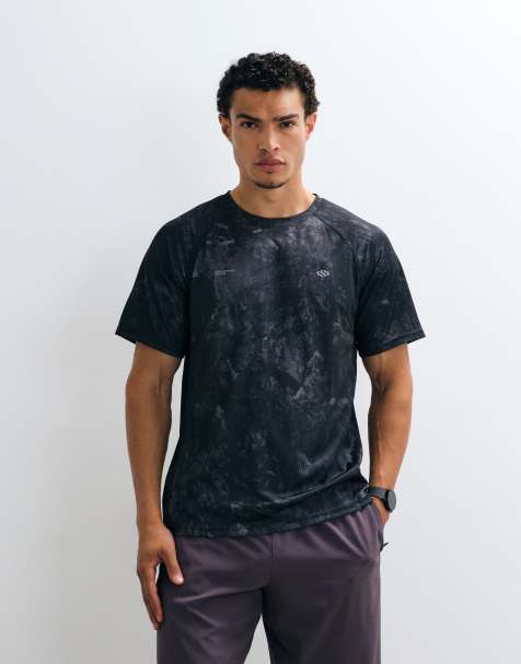 Jack & Jones - Sports - T-shirt da allenamento leggera in rete grigia con stampa - view 1