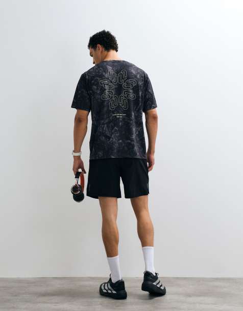 Jack & Jones Sports - T-shirt de sport en tissu ripstop à séchage rapide - Gris imprimé - view 1