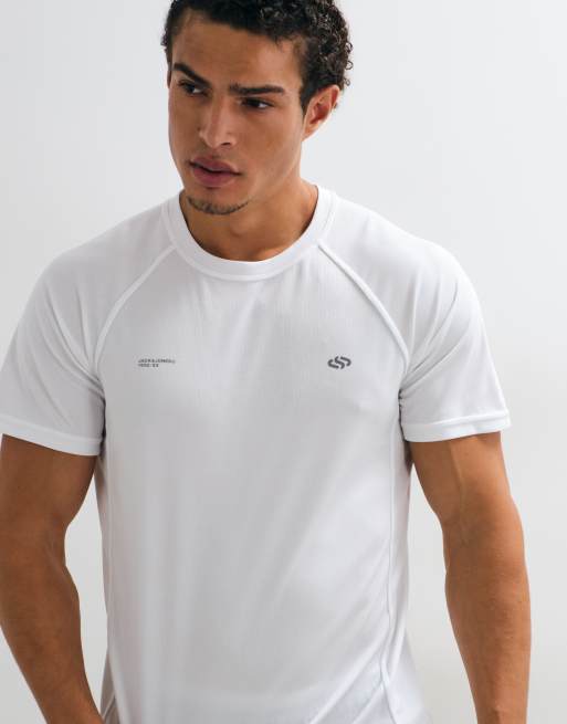 Jack & Jones Sports t-shirt d'entraînement en mesh léger blanc, 3 de 5