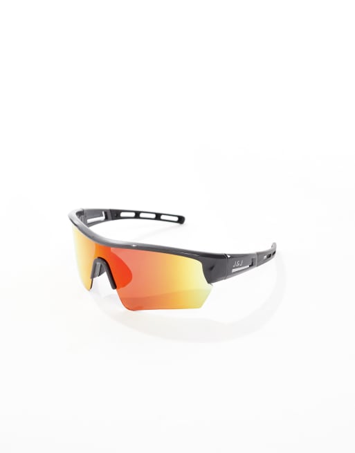 Jack & Jones – Sportsonnenbrille mit kontrastierenden mehrfarbigen Gläsern, 2 von 3