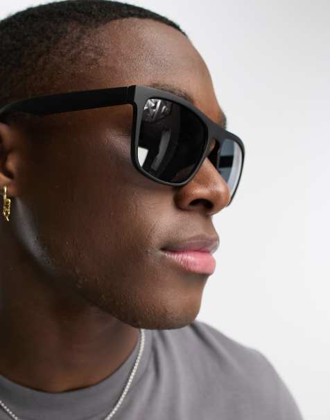 Jack & Jones square sunglasses in black - view 1