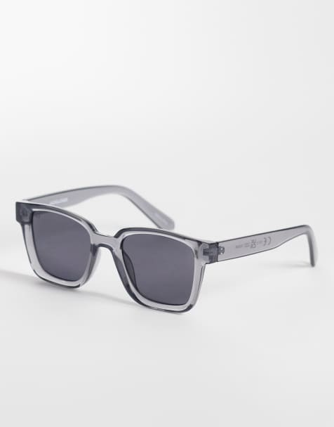 Jack & Jones square sunglasses in light gray - view 1