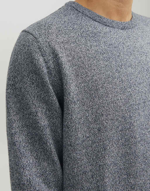 Jack & Jones stickad pullover i marinblått, 4 av 7