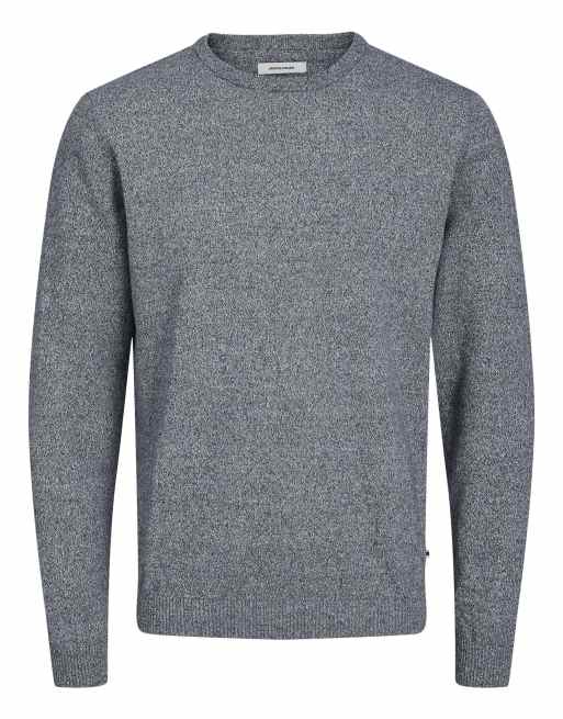 Jack & Jones stickad pullover i marinblått, 7 av 7