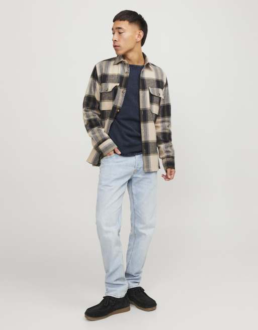 Jack & Jones stickad pullover i marinblått, 3 av 7