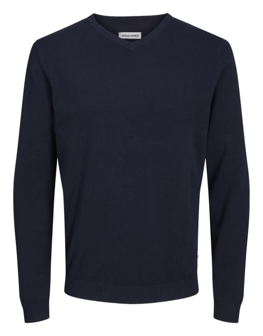 Jack & Jones stickad pullover i navy blazer, 7 av 7