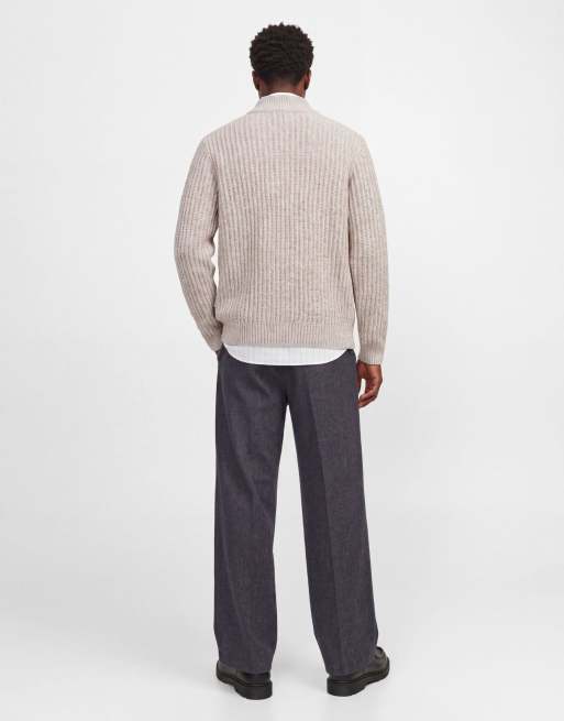 Jack & Jones stickad pullover i Sea Salt, 2 av 6