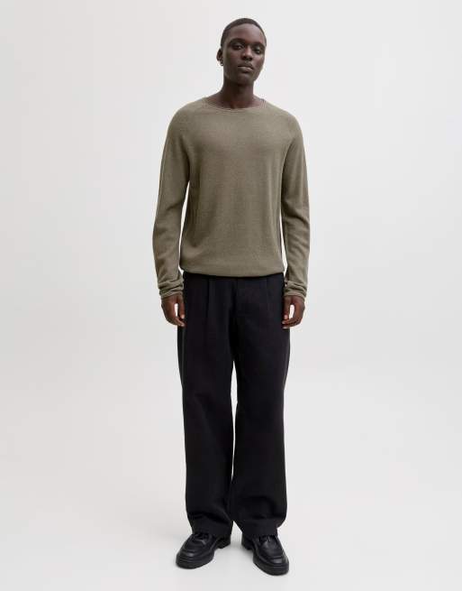 Jack & Jones stickad pullover i vetiver, 3 av 7