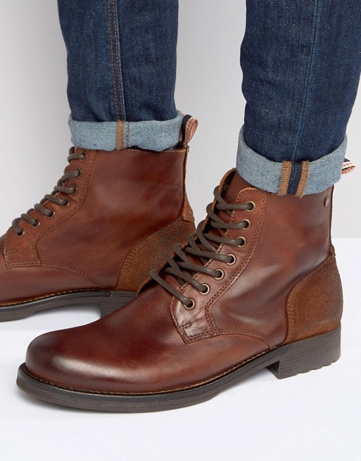 Jack & Jones Sting Leather Boots | ASOS