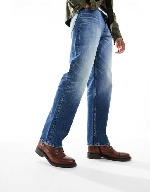 Jack & Jones - Stivaletti stringati in pelle marrone, 3 di 4