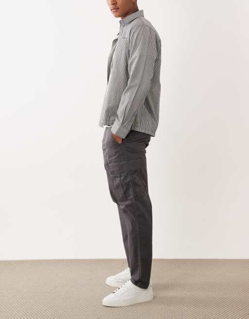 Jack & Jones straight cargo pants in dark grey, 3 of 5