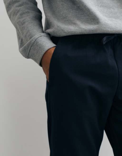 Jack & Jones straight-fit broek met trekkoord in navy, 5 van 5