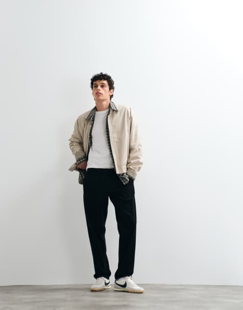 Jack & Jones straight-fit broek met trekkoord in zwart - view 1