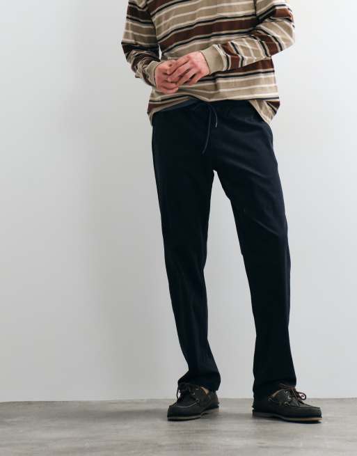 Jack & Jones straight fit drawstring pants in black, 2 of 5