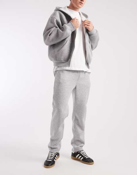 Jack & Jones straight leg jogger in light grey - view 1