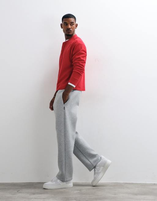 Jack & Jones straight leg sweatpants in gray scuba-style fabric, 2 of 5