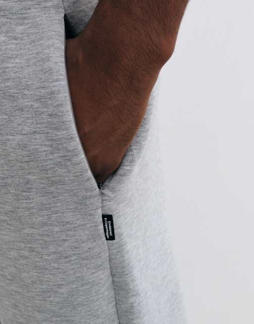 Jack & Jones straight leg sweatpants in gray scuba-style fabric, 4 of 5