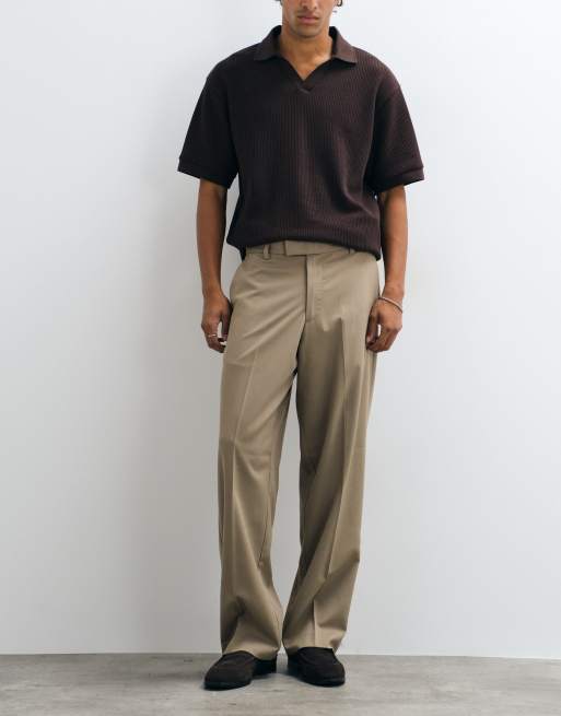 Jack & Jones straight leg tailored pants in brown, 3 of 5