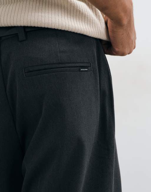 Jack & Jones straight tailored pants in dark gray, 2 of 5