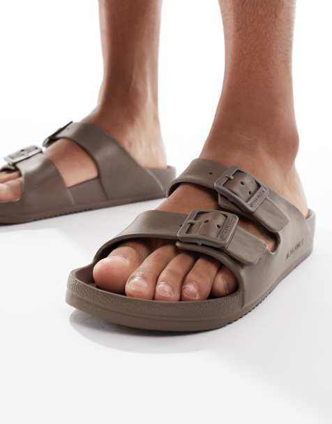 Jack & Jones strap sandal in brown - view 1