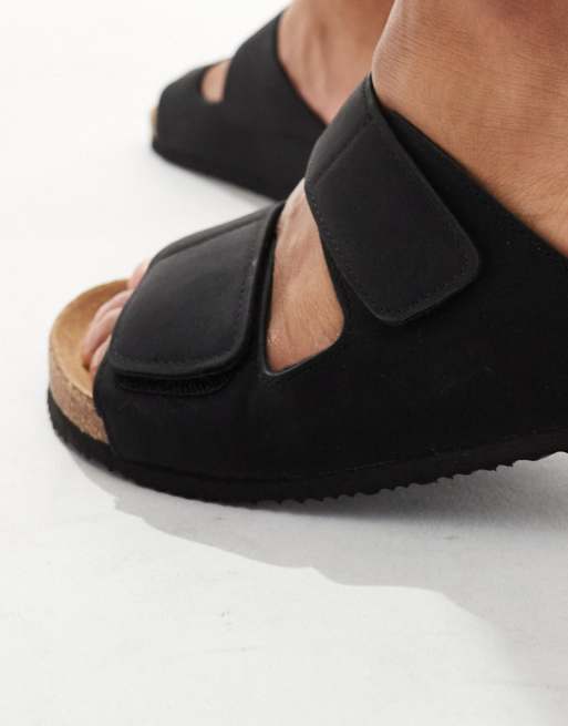 Jack & Jones strap sandals in black, 4 of 4