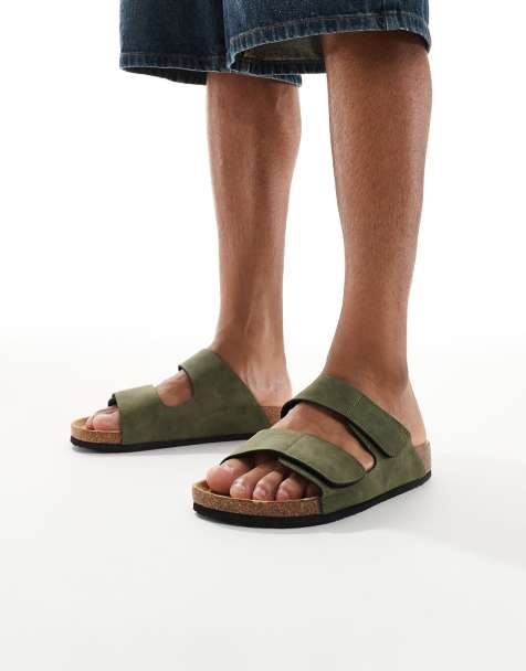 Jack & Jones strap sandals in green - view 1