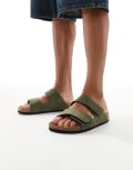 [Jack & Jones] Jack & Jones strap sandals in green 43 Olive night