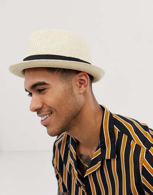 Jack & Jones straw fedora hat | ASOS