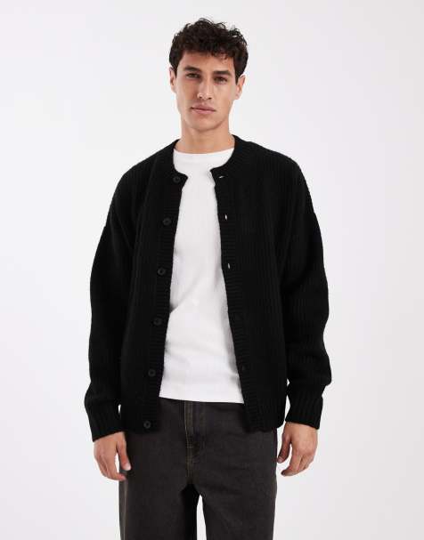 Jack & Jones – Strickjacke in Schwarz mit Rundhalsausschnitt - view 1