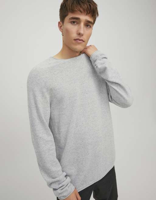 Jack & Jones Strickpullover in Hellgrau meliert, 6 von 7