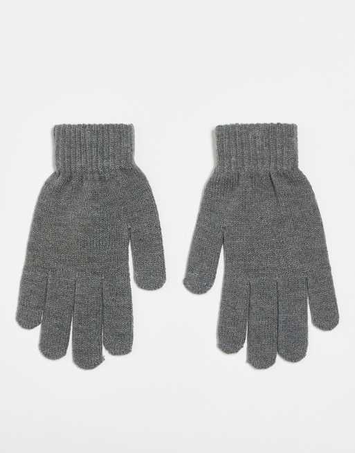 Jack & Jones - Strikkede grå handsker, 3 af 3