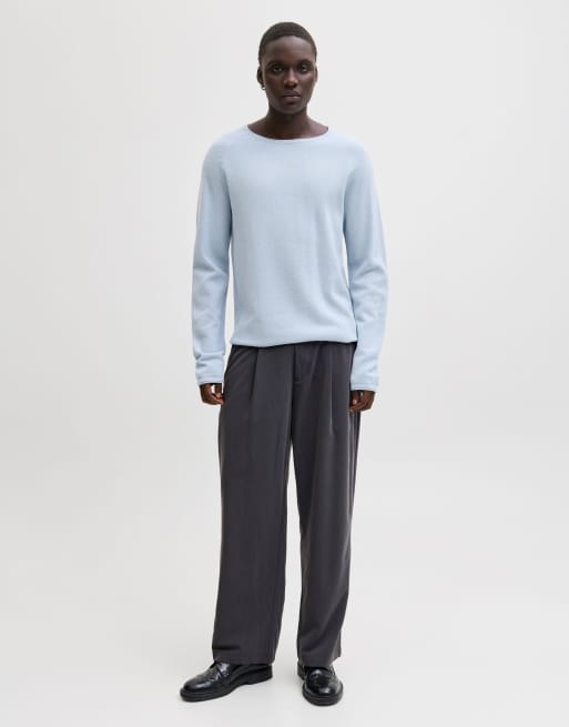 Jack & Jones strikket pullover i himmelblå, 3 af 7
