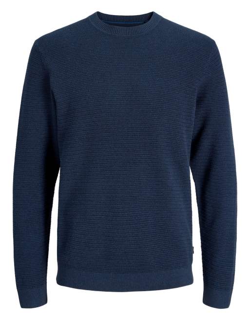 Jack & Jones strikket pullover i insignia blue, 7 af 7
