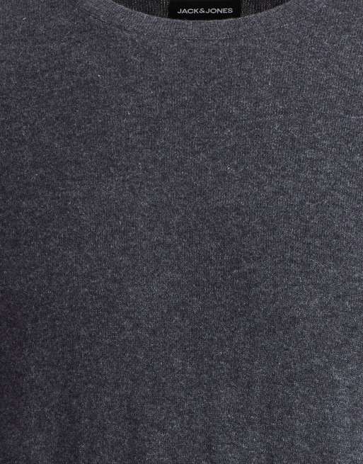 Jack & Jones strikket pullover i mørkegråmeleret, 5 af 7
