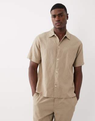 Jack&Jones - Jormontauk Wavy Texture Shirt Ss Sn Crockery - Gr. - Xl - Bild 4