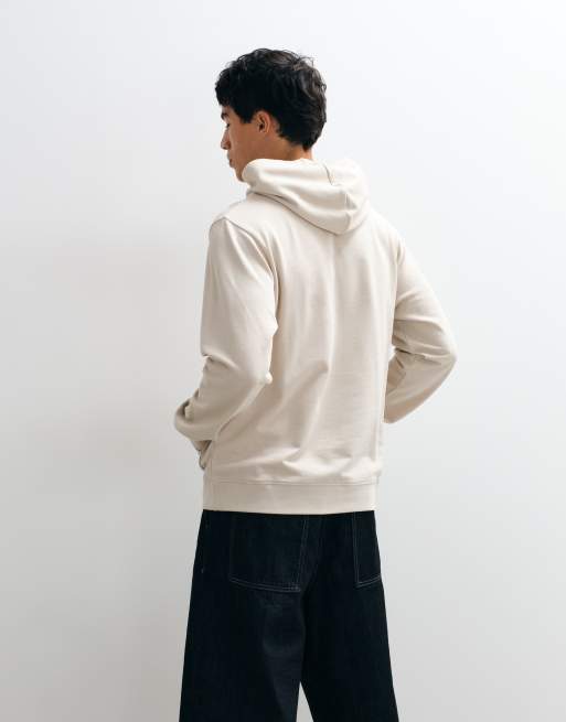 Jack & Jones - Sudadera con capucha beige con logo tipográfico en el pecho, 4 de 5
