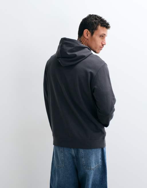 Jack & Jones - Sudadera con capucha con logo script en el pecho en gris carbón, 5 de 5