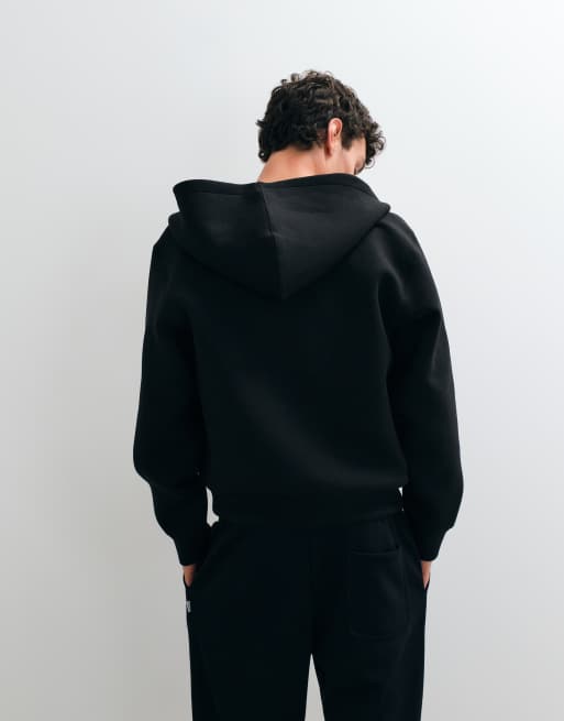 Jack & Jones - sudadera con capucha estilo scuba con doble cremallera en negro, 5 de 5
