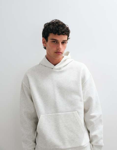Jack & Jones - sudadera con capucha extragrande de tejido grueso en gris - view 1