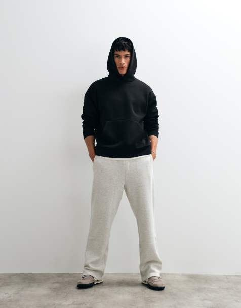 Jack & Jones - sudadera con capucha extragrande de tejido grueso en negro - view 1