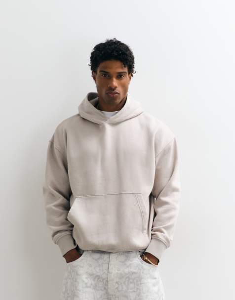 Jack & Jones - sudadera con capucha oversize en crema lavado - view 1