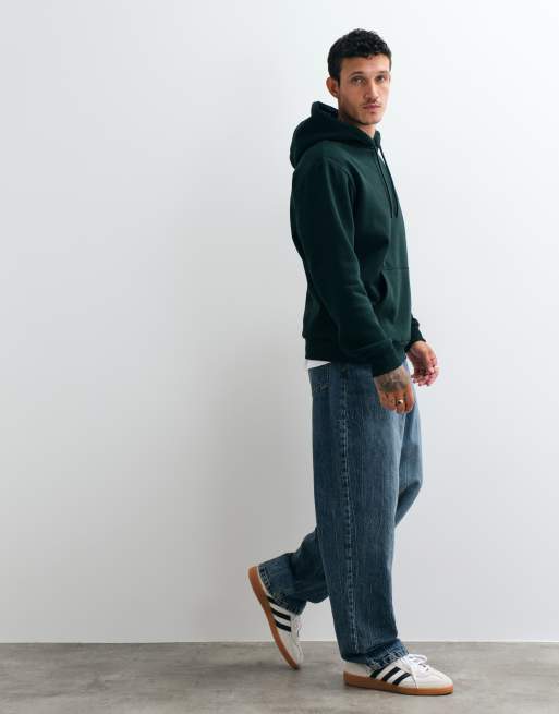 Jack & Jones - sudadera con capucha oversize en verde oscuro, 4 de 5