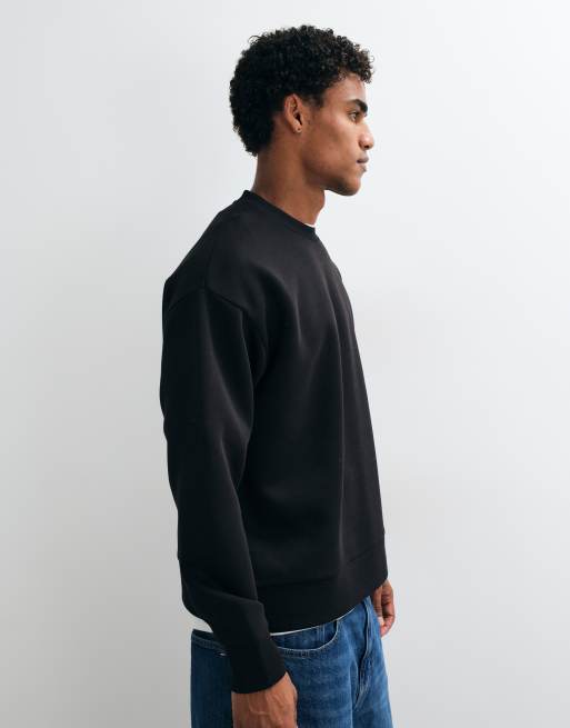 Jack & Jones - sudadera oversize de tejido grueso en negro, 5 de 5