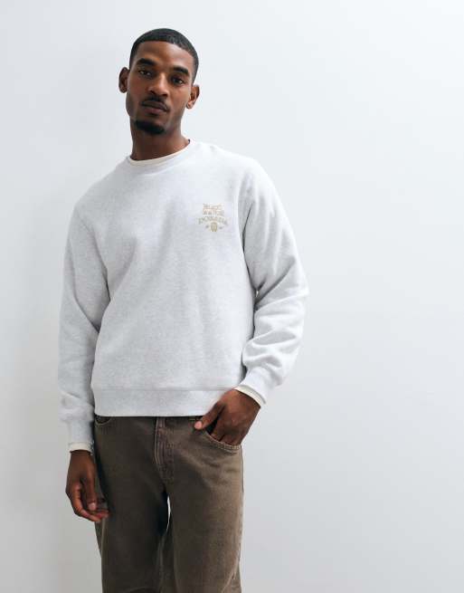 Jack & Jones - sudadera varsity con logo en gris claro, 2 de 5