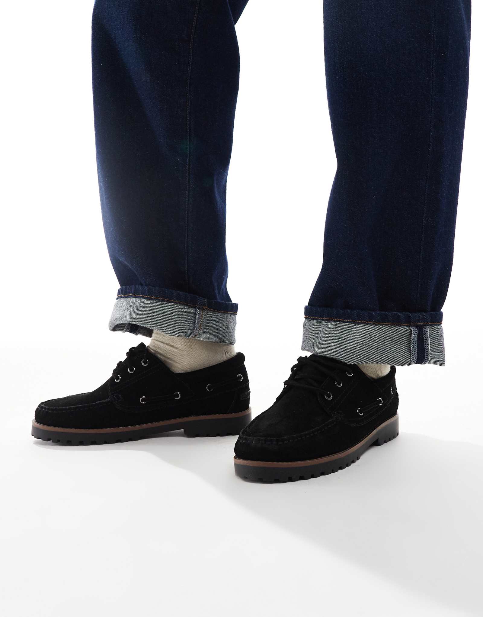 Черные замшевые туфли-лодочки Jack &Jones