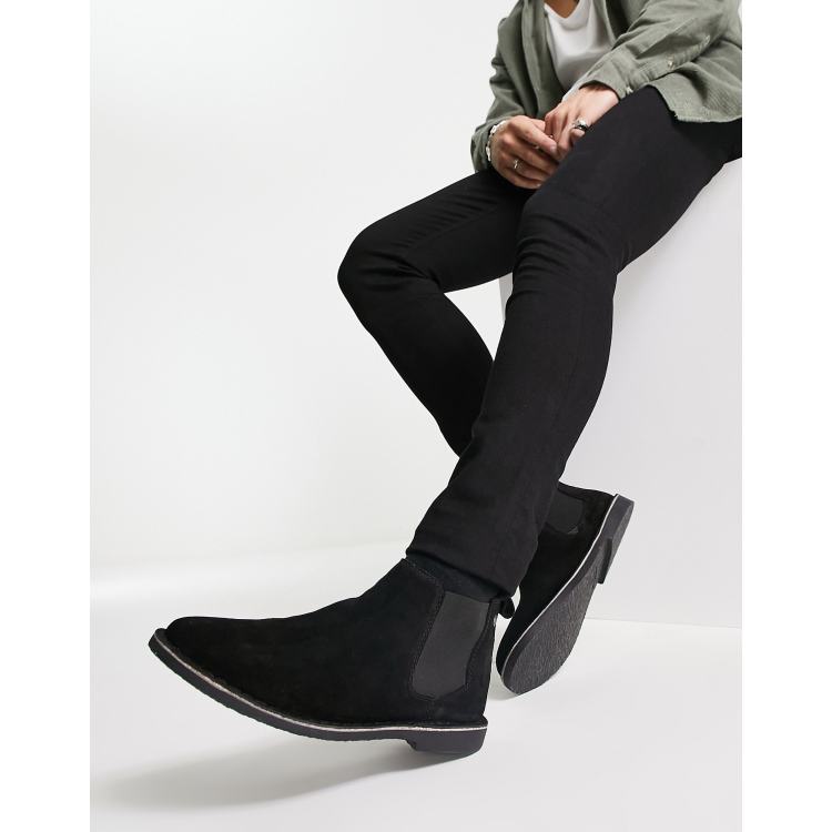 Jack Jones suede chelsea boot in ASOS