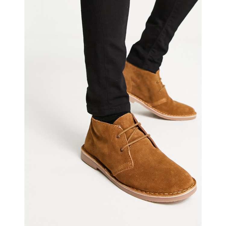 Jack u0026 Jones suede desert boots in tan | ASOS