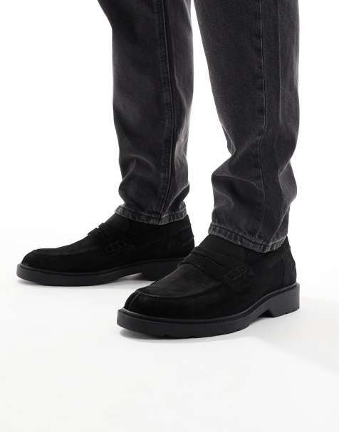 Jack & Jones suede loafer in black - view 1